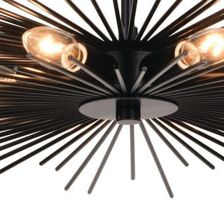 Nikko 24-in. 6 Light Semi-Flush Mount Matte Black