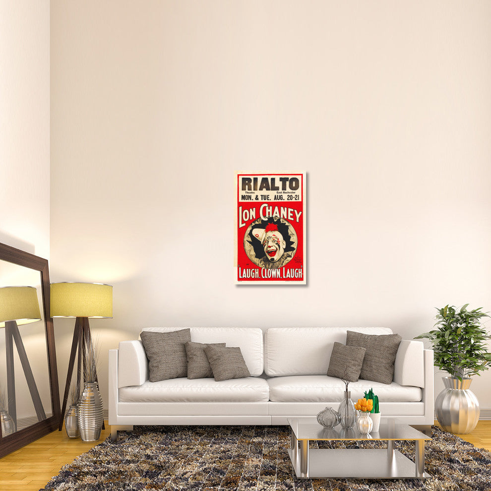 "Poster - Laugh, Clown, Laugh 03" Canvas by Hollywood Photo Archive, 25x40"