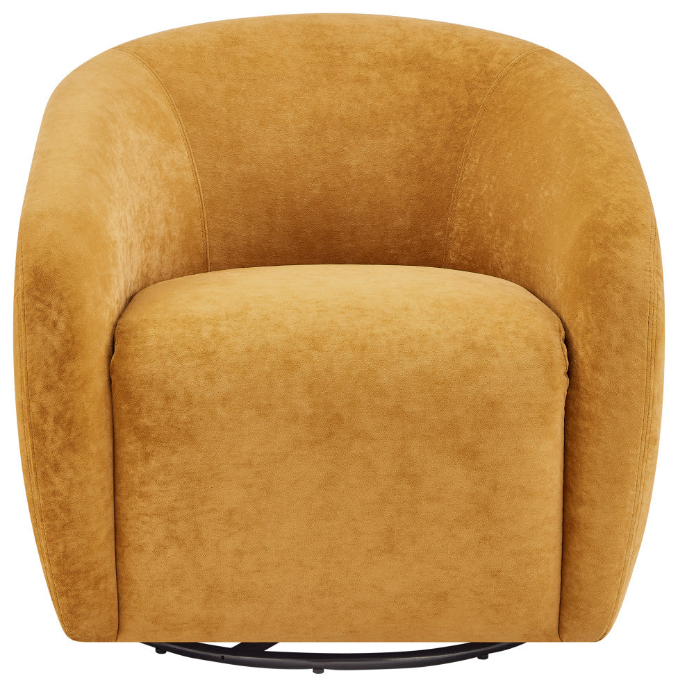 Regina Velvet Swivel Accent Arm Chair, Dainty Caramel