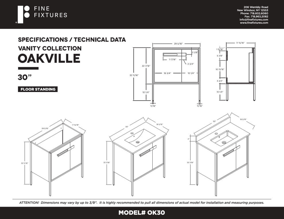 Oakville Bath Vanity, Ceramic Sink, Onix Grey, 30 Inch, Chrome Hardware