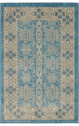 Unique Loom Light Blue Aigen Salzburg 2'x3' Area Rug
