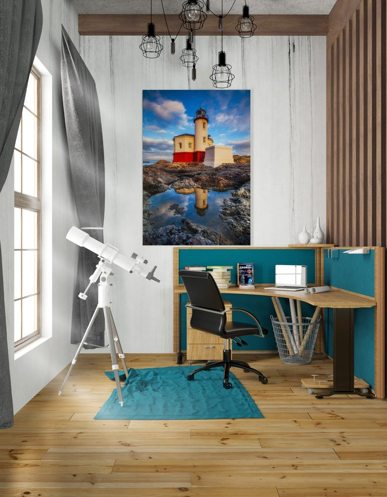 Epic Graffiti "Coquille Lighthouse" by Darren White, Giclee Canvas Art, 26"x40"