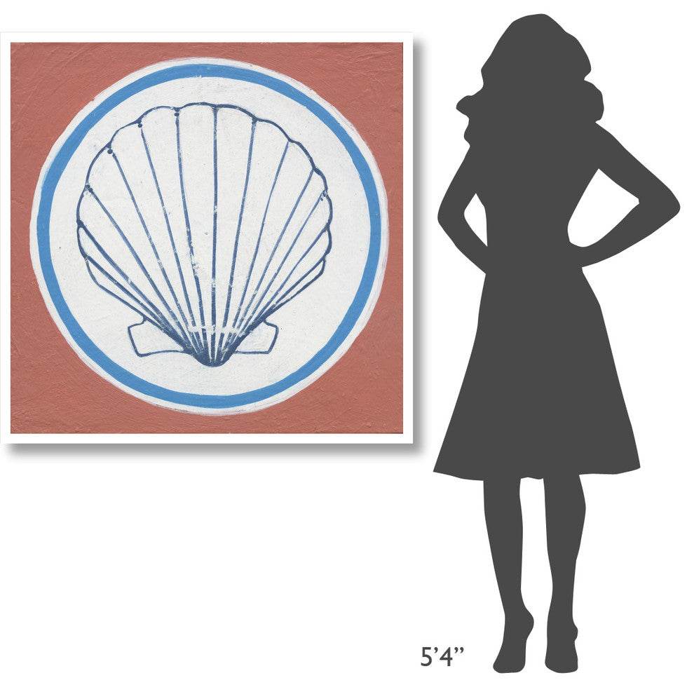 "Summer Shells II" Digital Paper Print by Kathrine Lovell, 42"x42"
