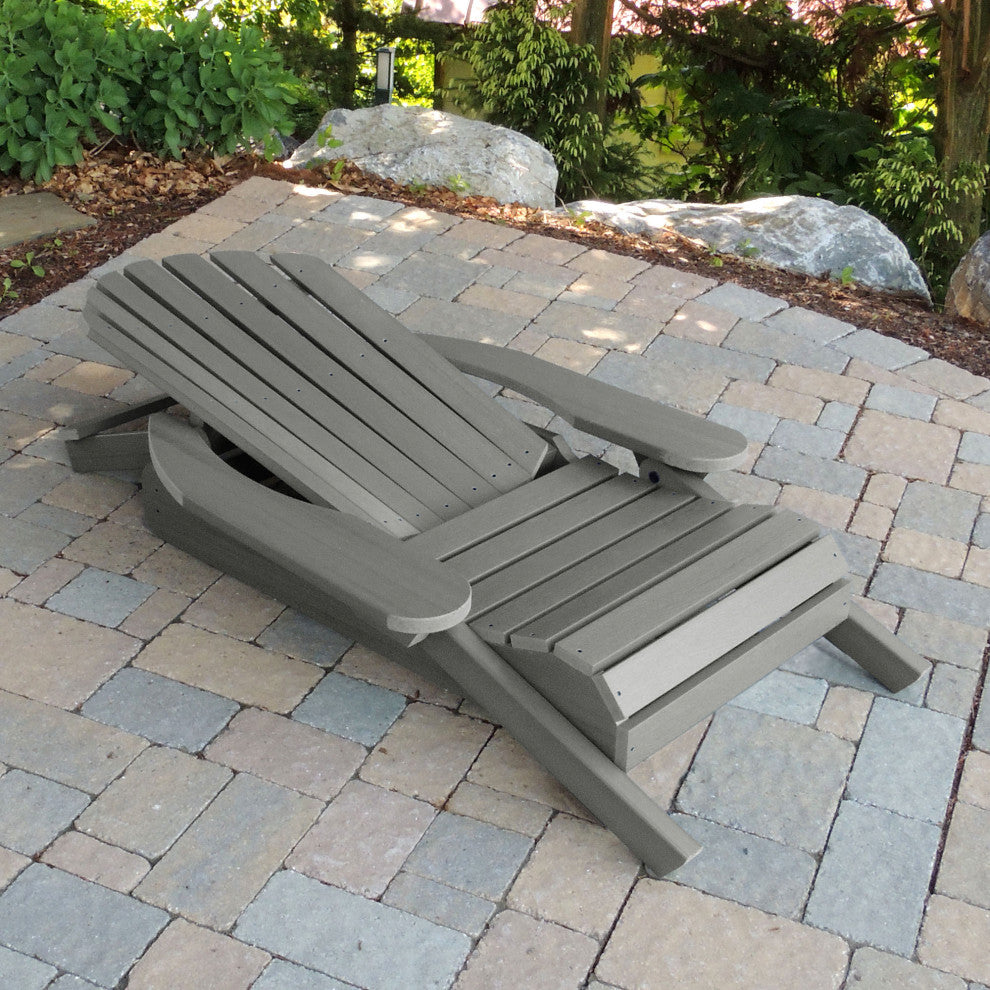 Merrow Folding & Reclining Adirondack Chair, Gray