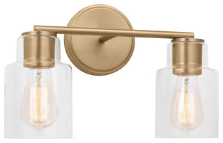 Sayward 2 Light Bath, Satin Brass