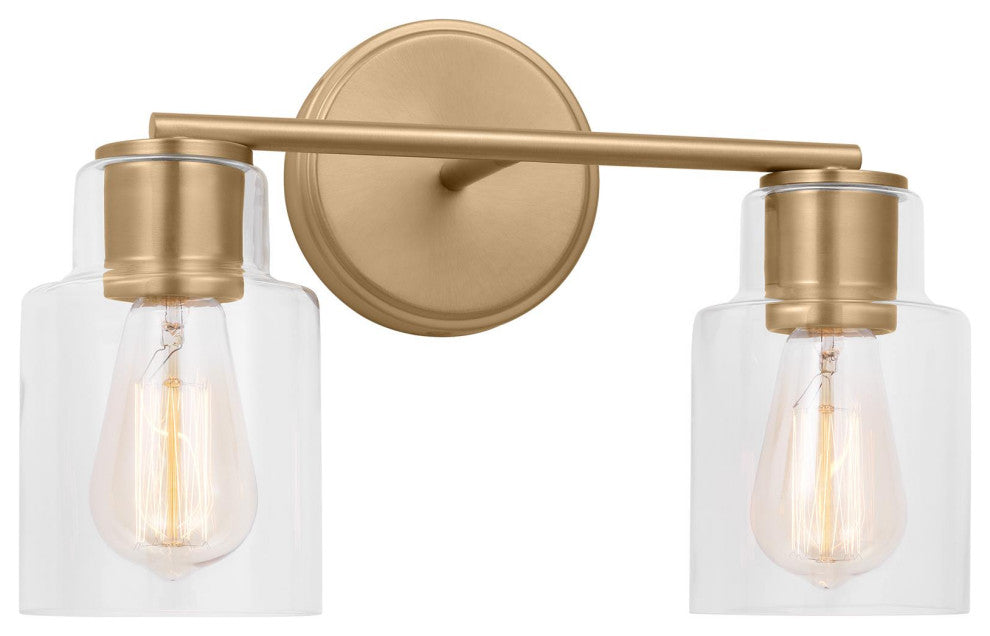 Sayward 2 Light Bath, Satin Brass