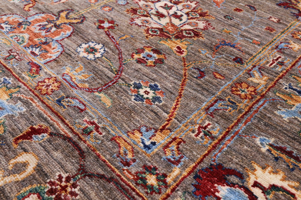 6' 11" X 9' 9" Persian Tabriz Handmade Wool Rug Q7685