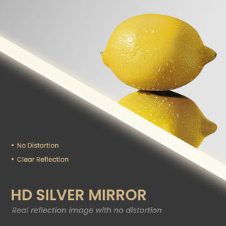 Beijing Rectangular Frameless LED Wall Bath Vanity Mirror, Acrylic, 18"w X 40"h