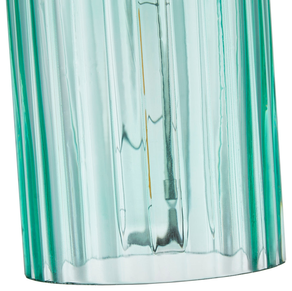 Modern Green Textured Glass Cylinder Pendant Light Fixture