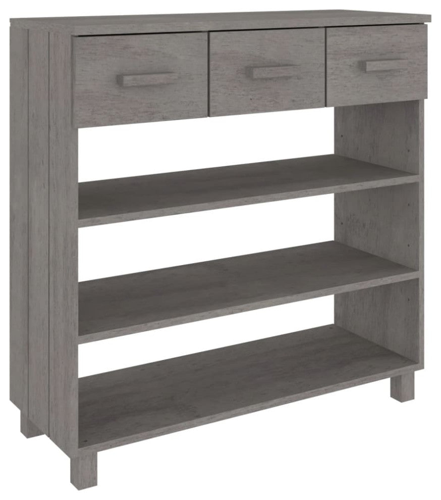 vidaXL Console Table Accent End Table Living Room Light Gray Solid Wood Pine