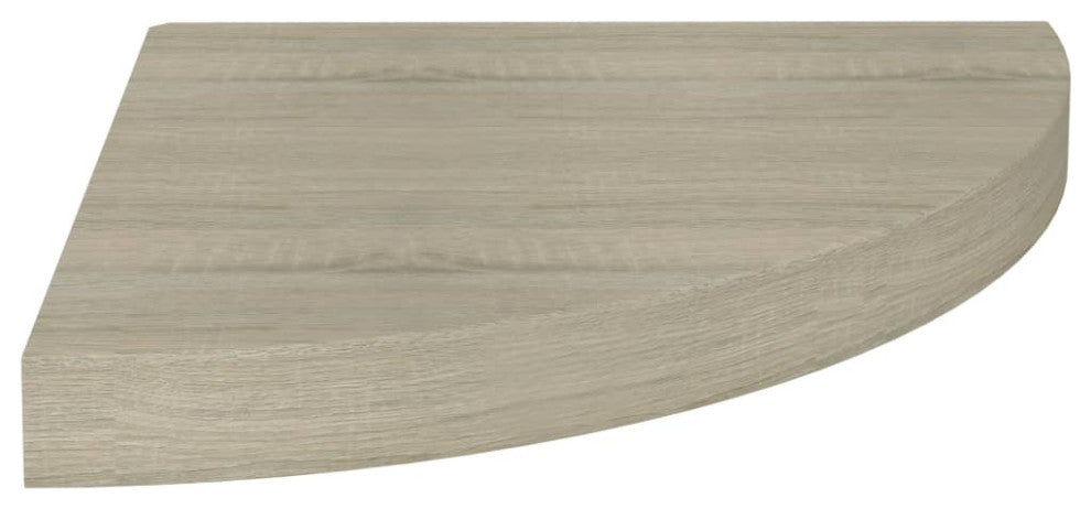 vidaXL Wall Corner Shelves Floating Corner Shelf Display Shelf 2 Pcs Oak MDF