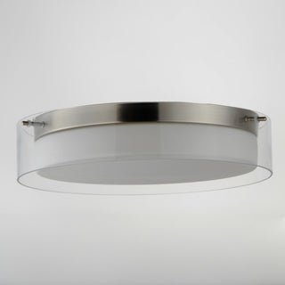 Maxim 12284CLSW Duo 16"W LED Flush Mount Drum Ceiling Fixture - Black