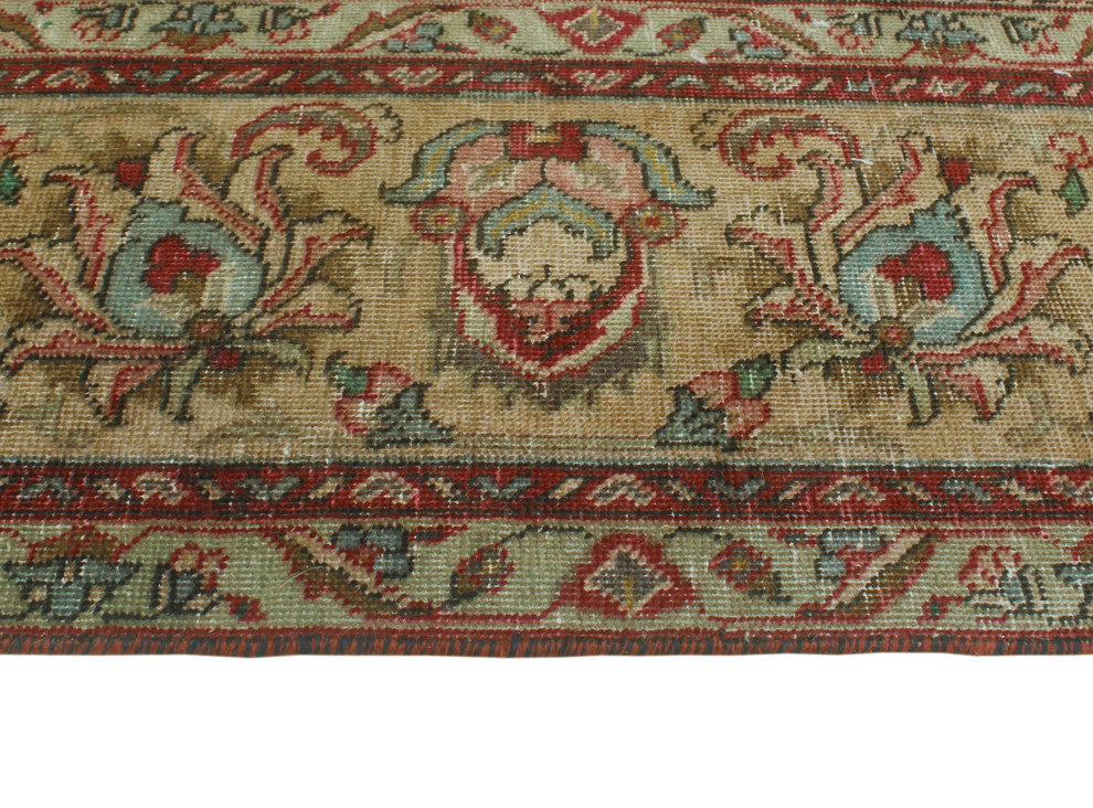 Fine Vintage Distressed Gary Red/Beige Rug, 9'7 x 12'4