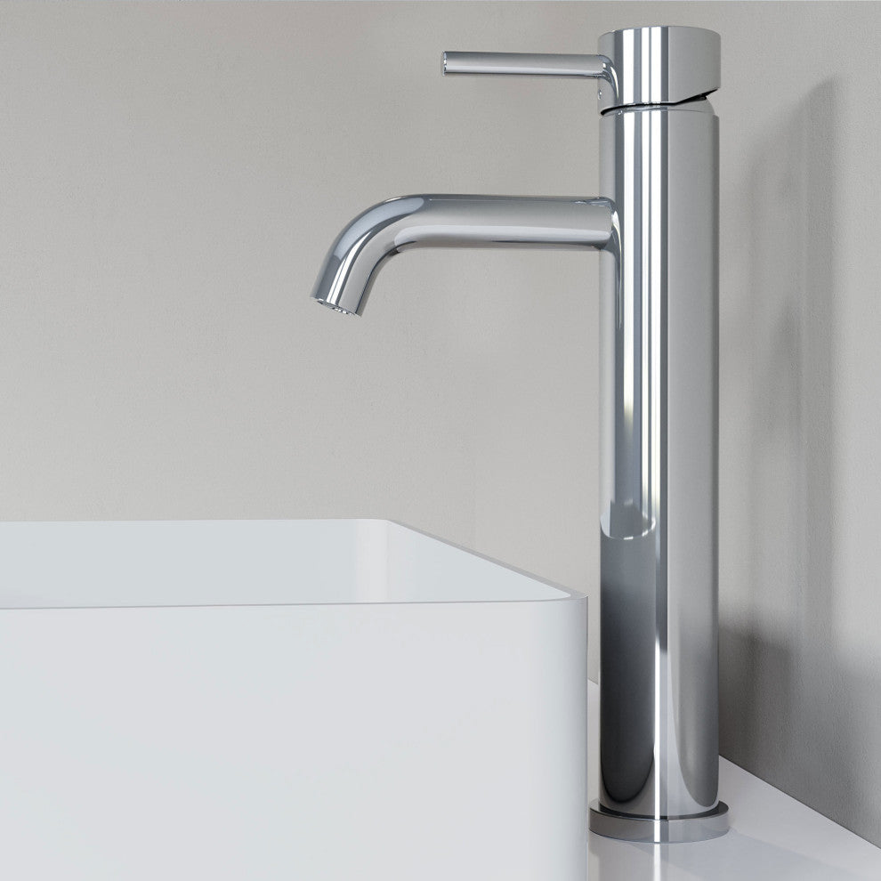 Dowell 8001/012 Series Single Handle Tall/Vessel Bathroom Faucet, Chrome