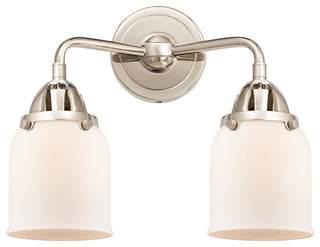 Small Bell Bath Vanity Light, Polished Nickel, Matte White, Matte White
