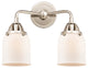 Small Bell Bath Vanity Light, Polished Nickel, Matte White, Matte White