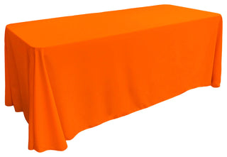 LA Linen Polyester Poplin Rectangular Tablecloth 90"x156", Orange