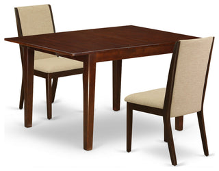 3Pc Kitchen Set, Butterfly Leaf Living Table, 2 Chairs, Mahogany