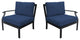 kathy ireland Madison Ave. Left Arm Sofa and Right Arm Sofa in Midnight