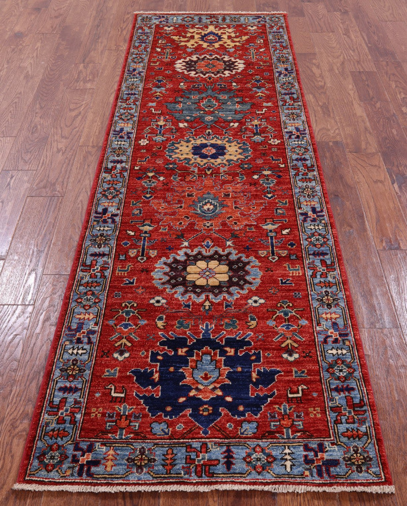 Runner Persian Fine Serapi Hand-Knotted Wool Rug 2' 8" X 8' 8" - Q12451