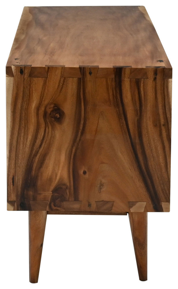 Madrid Live Edge Suar Wood Media Center/Buffet With cabinet 2 Doors/4 Drawers