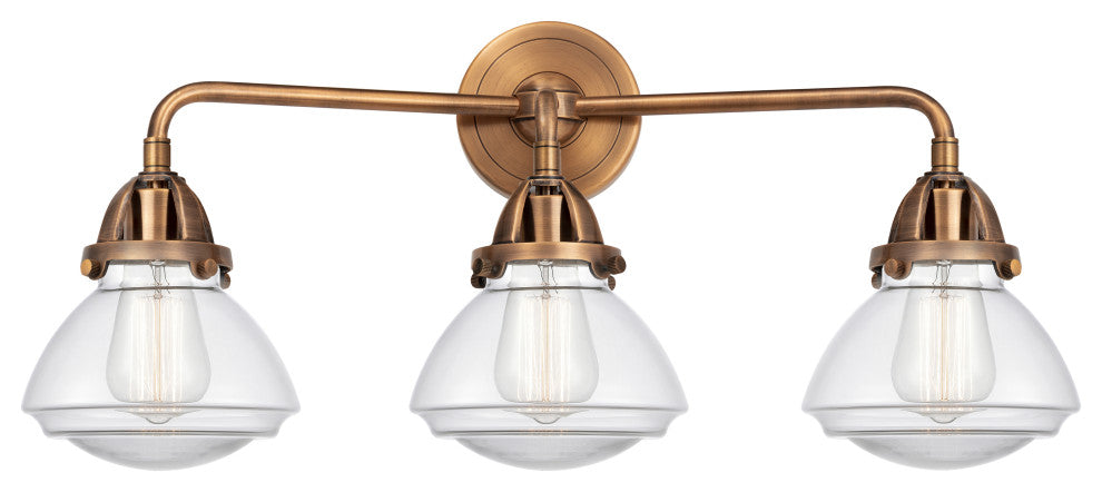 Innovations 288-3W-AC-G322 Olean 3 Light Vanity Light, Antique Copper