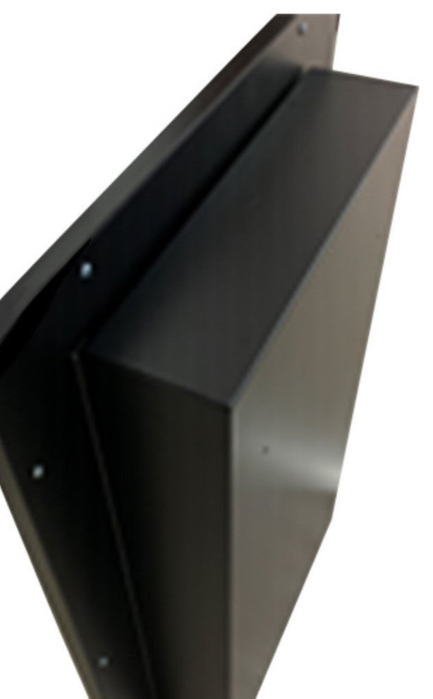 Rectangular Metal Frame Medicine Cabinet, Matte Black