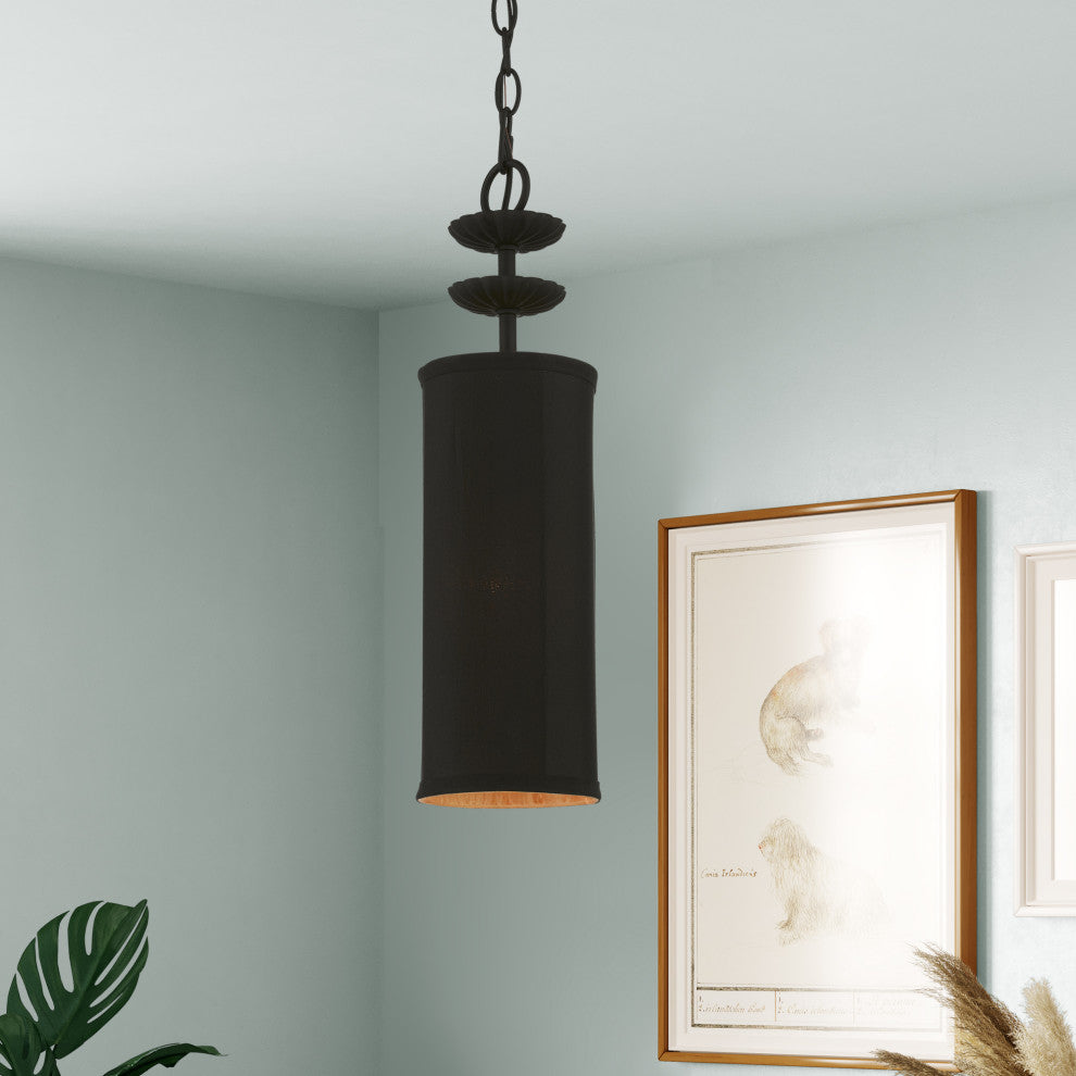 Livex Lighting 1 Light Black Mini Pendant