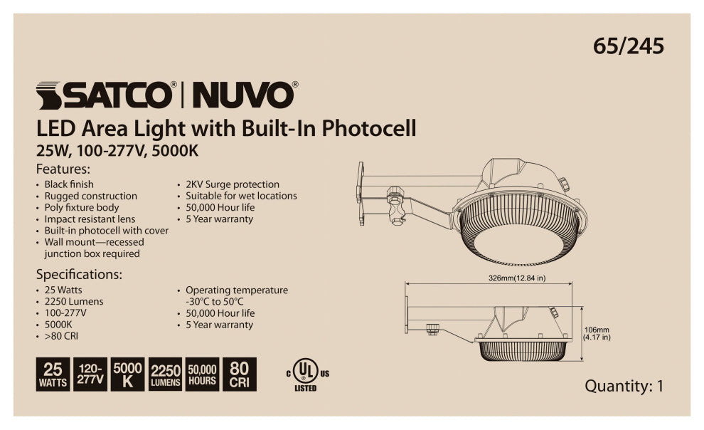 Nuvo 25W LED Area