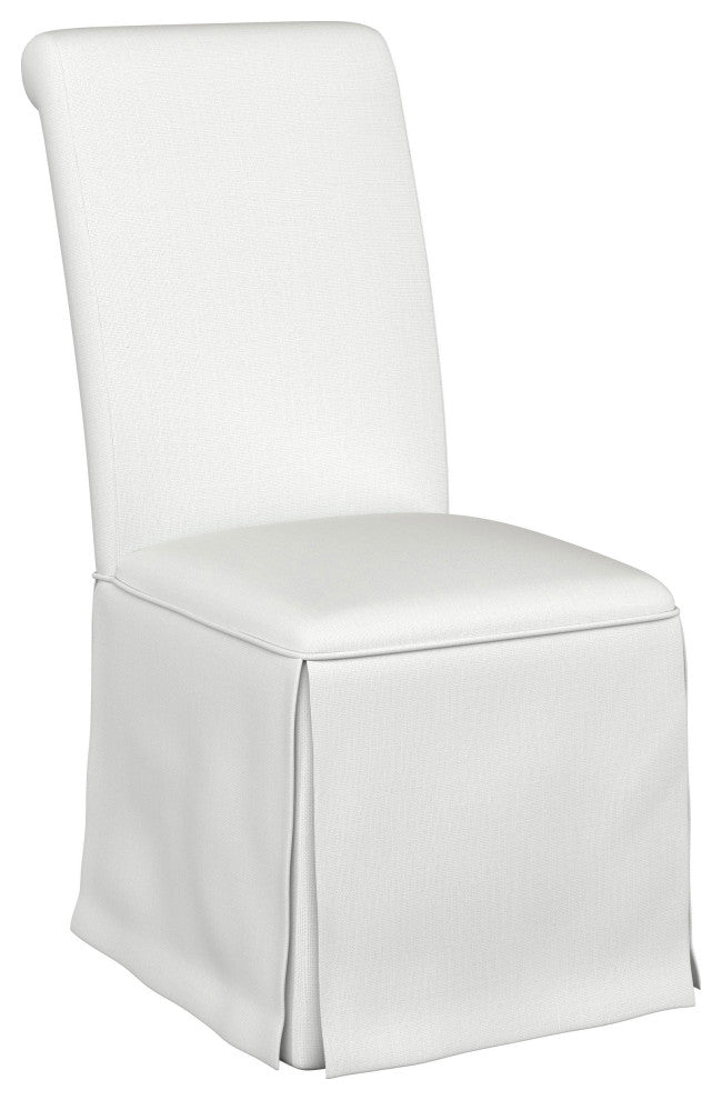 Shawna Upholstered Skirted Side Chair White, Set of 2