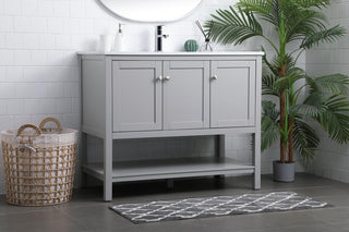 42" Single Bathroom Vanity, Grey