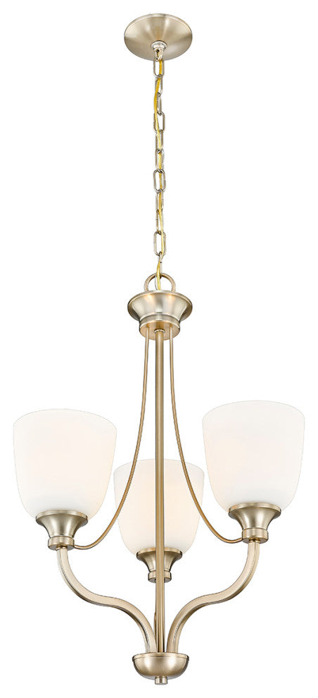 Alberta 3 Light 18" Modern Gold Chandelier