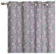 Hibiscus Blossom Curtains, Gray, 52"x63"