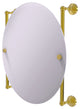 Waverly Place Round Frameless Rail Mounted Mirror, Polished Brass
