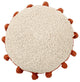 Circle Cushion, Natural/Terracota