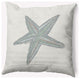 20x20" Starfish Nautical Decorative Indoor Pillow, Pretty Grey