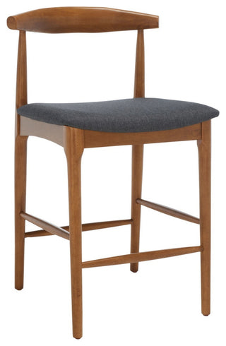 Safavieh Lionel Retro Counter Stool, Walnut/Dark Grey