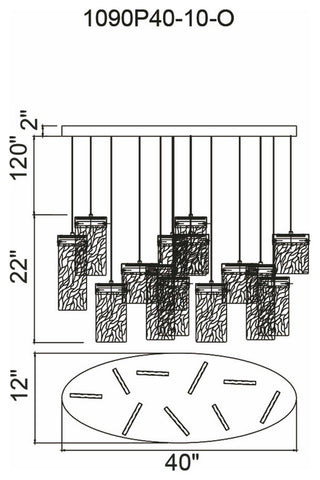 Carolina LED Chandelier With Pewter Finish