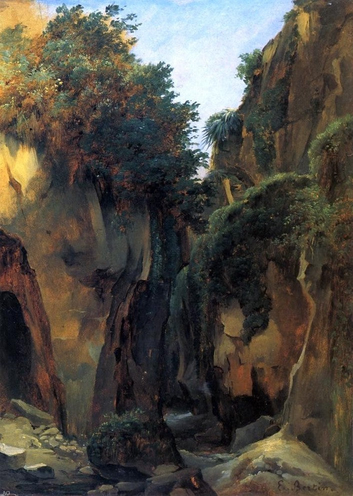 Edouard Bertin Ravine at Sorrento, Gallery Wrapped Canvas Print, 18"x27"