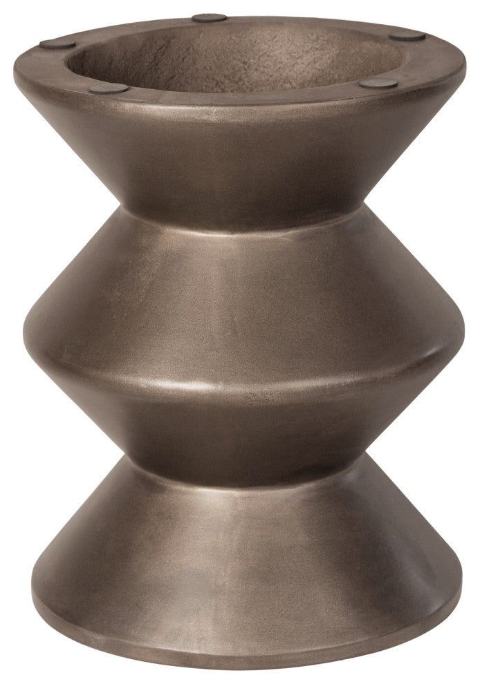 Misha Concrete Inverted Side Table, Bronze