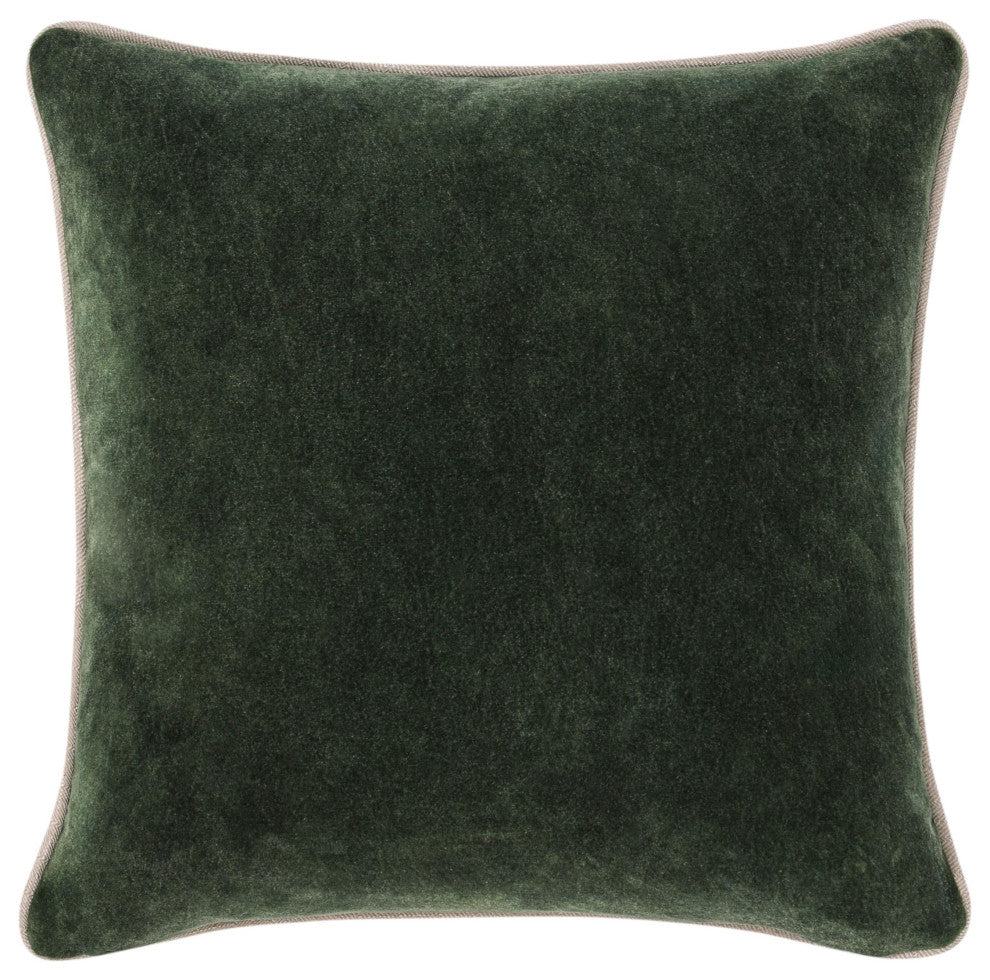 Heirloom Forest Green Velvet Throw Pillows by Kosas Homw, 22x22