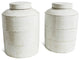 Consigned Vintage White Ceramic Jar W/ Lid Small