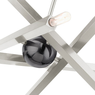 Brushed Nickel Modern, Urban, Sputnik, Dynamic, Timeless Chandelier