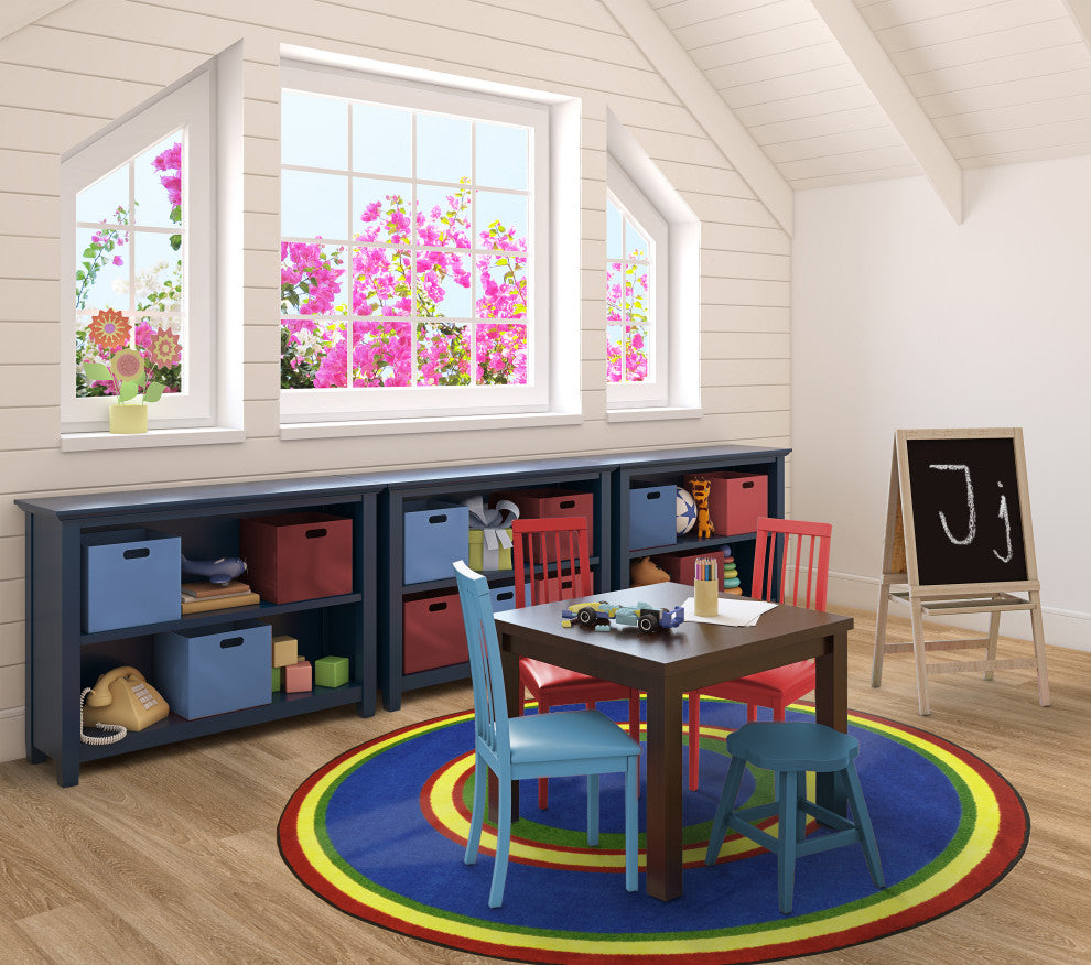 Kid Essentials Rug, Ripples, Primary, 5'4"