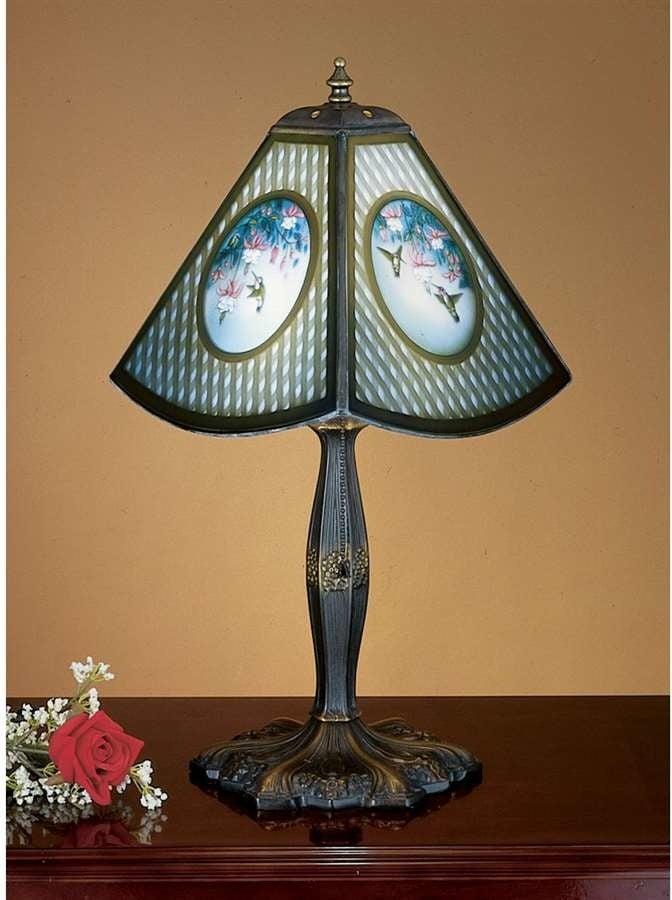 19 5"H Lithophane Hummingbird Accent Lamp