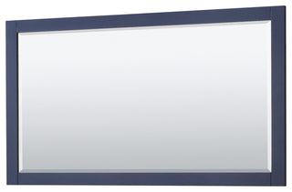 Avery 60, Double Vanity, Dark Blue, White Marble Top, SQ Sinks, 58, Mirror