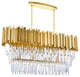 Deco 9 Light Pool Table Light With Medallion Gold Finish