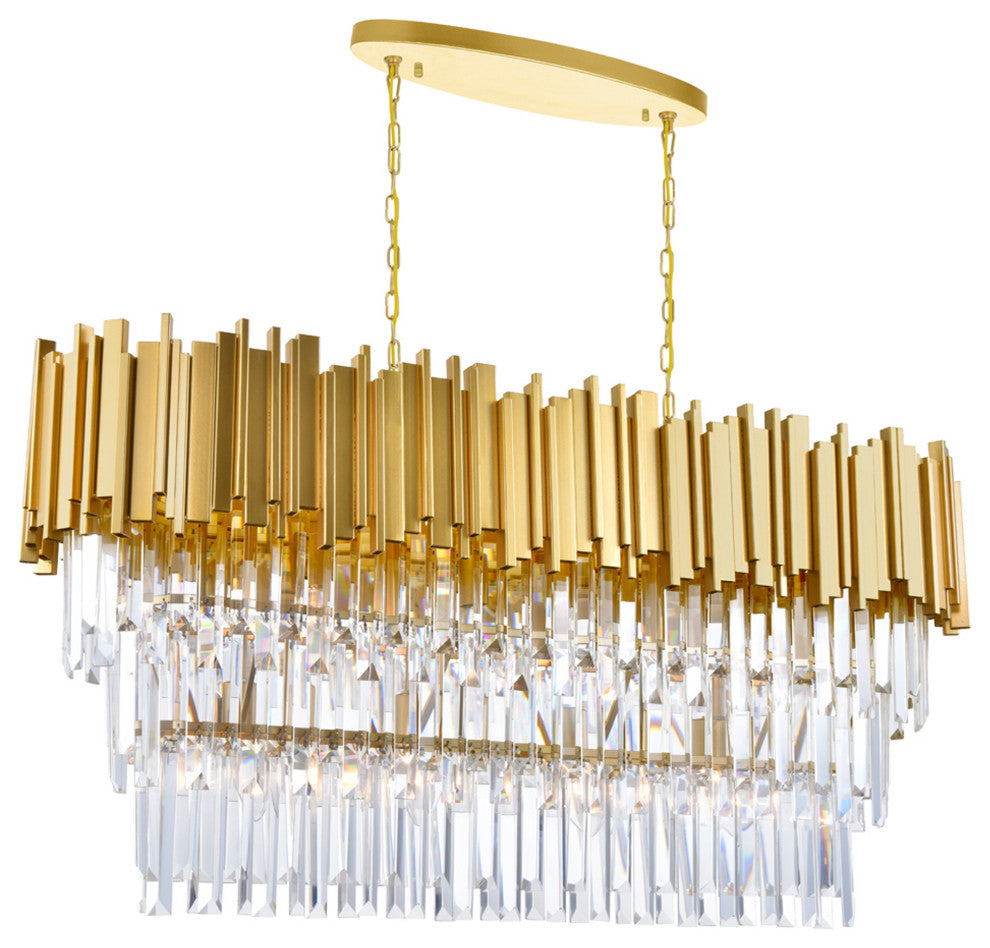 Deco 9 Light Pool Table Light With Medallion Gold Finish
