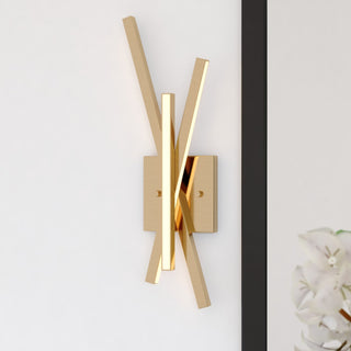 Barcelo 1 Light Integrated LED Gold Wall Sconce White Acrylic Diffusor