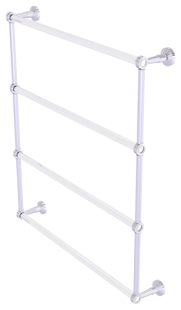 Pacific Beach 4 Tier 30" Ladder Towel Bar with Dotted Accents, Polished Chrome